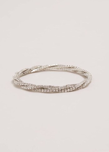 Phase Eight Sparkle Twisted Jewellery Silver Australia | HV4095328